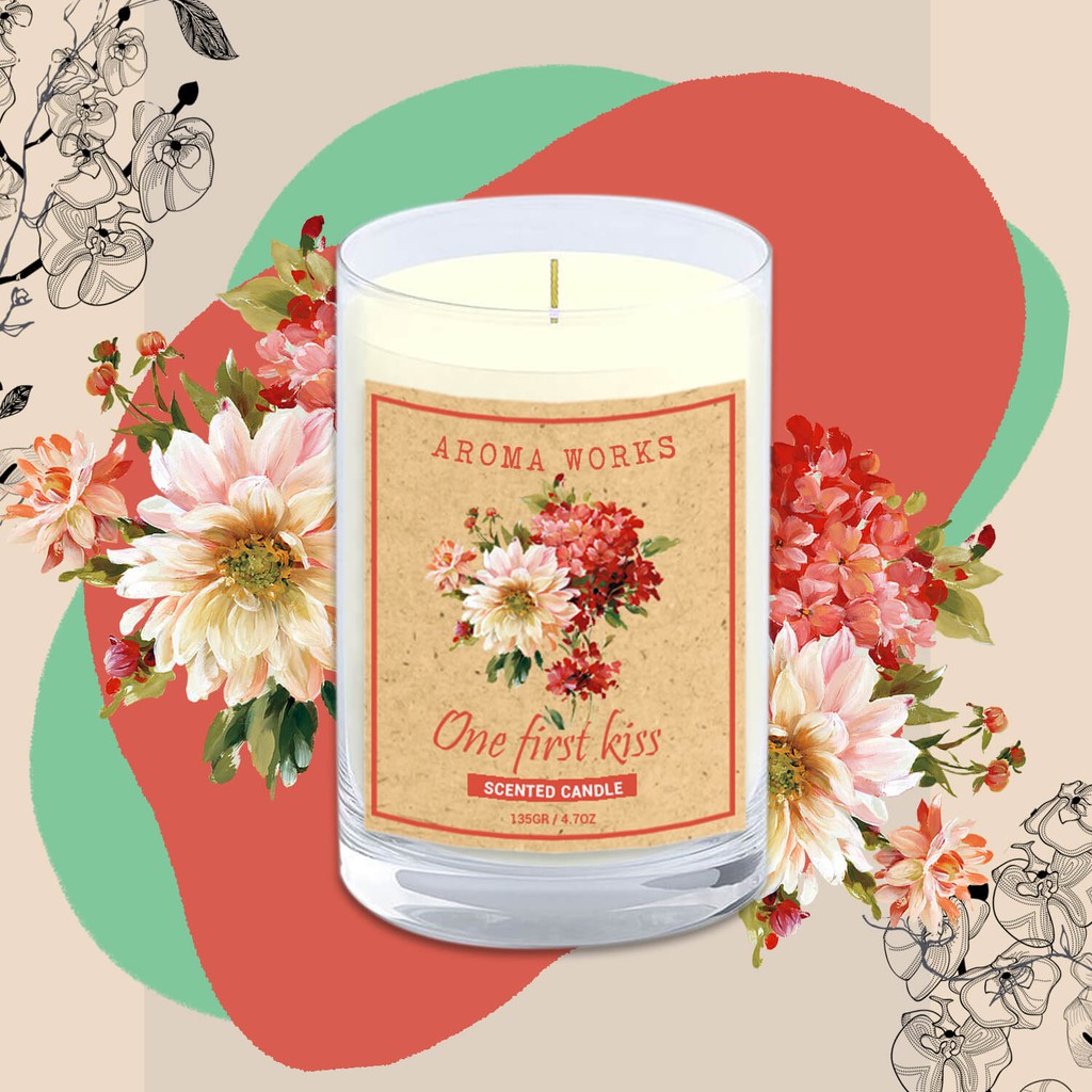 Nến Thơm Thiên Nhiên Aroma Works Natural Scented Candle - One First Kiss