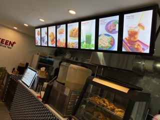 Menu led để quầy