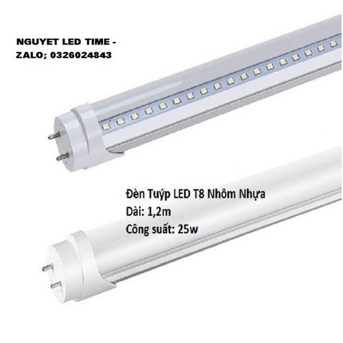 Đèn Tuýp LED T8 120cm Công suất 25w Nhôm Nhựa Giá Rẻ