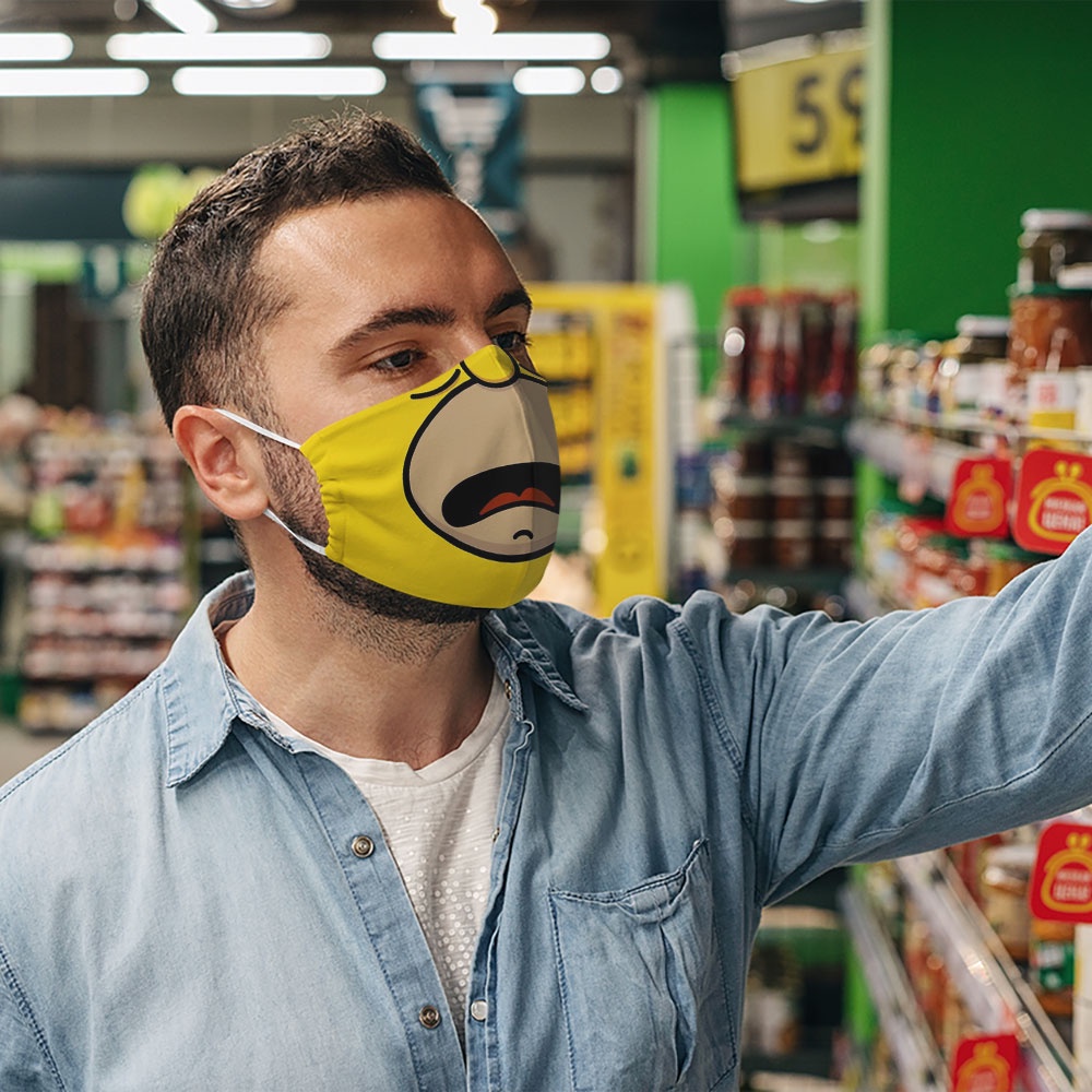 Khẩu trang cute trẻ em cho bé dễ thương đáng yêu thú cưng Hình Vẽ DRAWN CARTWELL vải cotton 100% ngăn bụi mịn kháng khuẩ