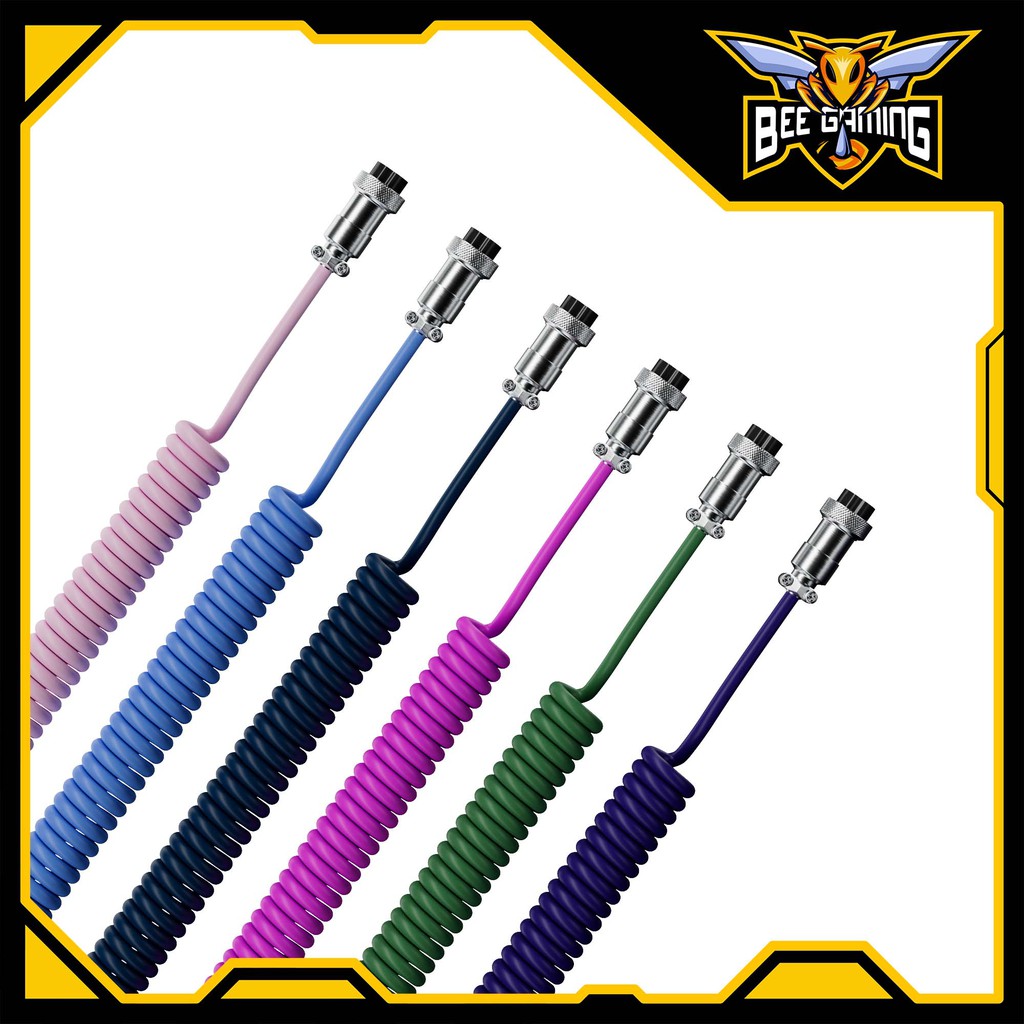 [Mã SKAMSALE03 giảm 10% đơn 200k] Dây cáp custom AKKO dành cho phím cơ - dạng xoắn | USB Type C - Type A