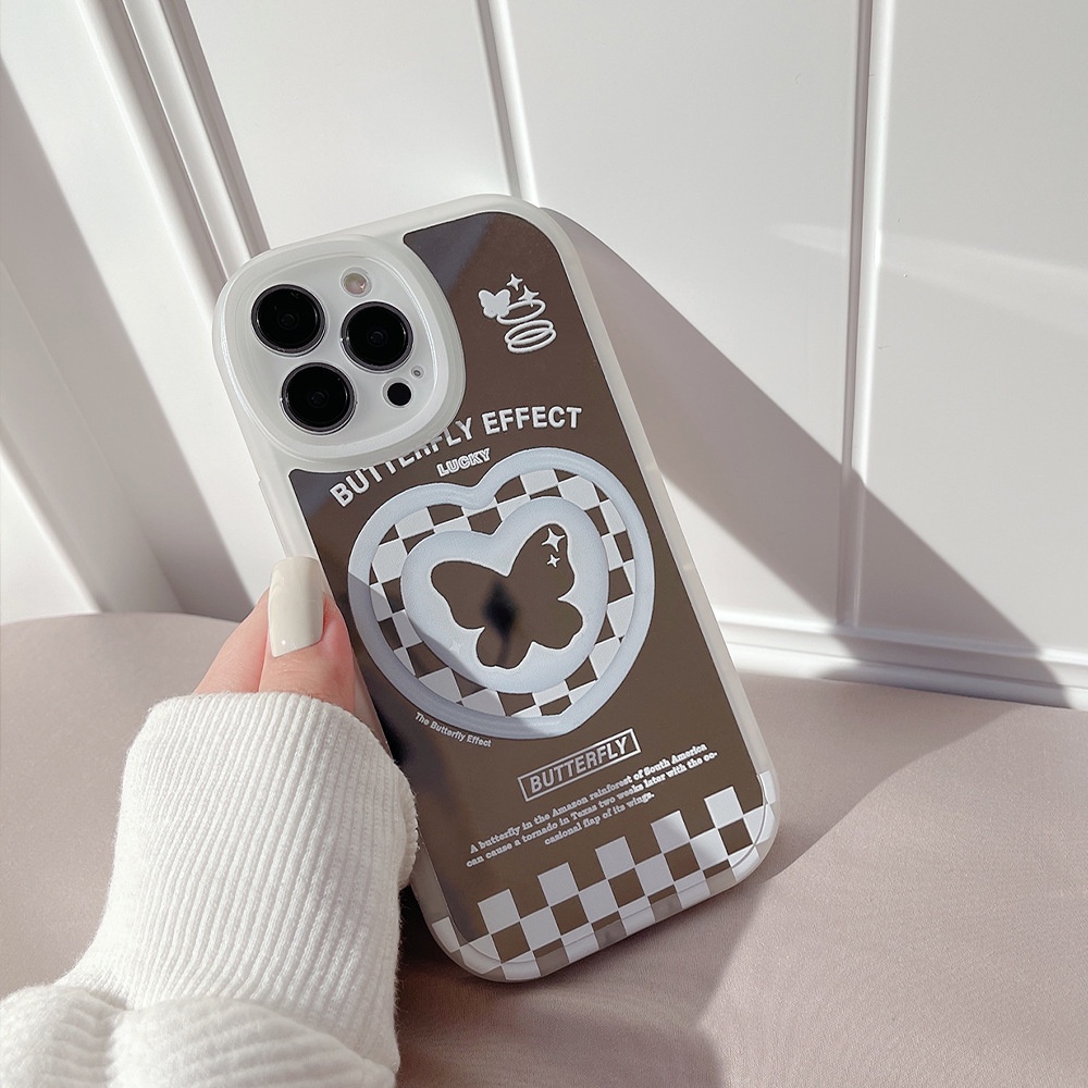 Ốp lưng iphone Ốp Điện Thoại Mặt Gương Sáng Tạo Có Vòng Đeo Cho Iphone 12 11 13pro Max XR XS 8/Plus/Pro/Max/Mini Dinuo case-III