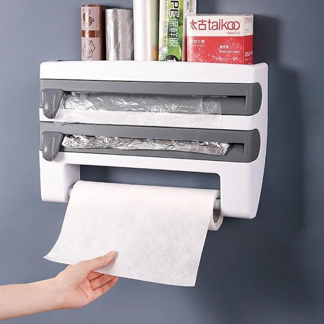 Giá Đỡ Cuộn Giấy Vệ Sinh 4 Trong 1 Màu Xám