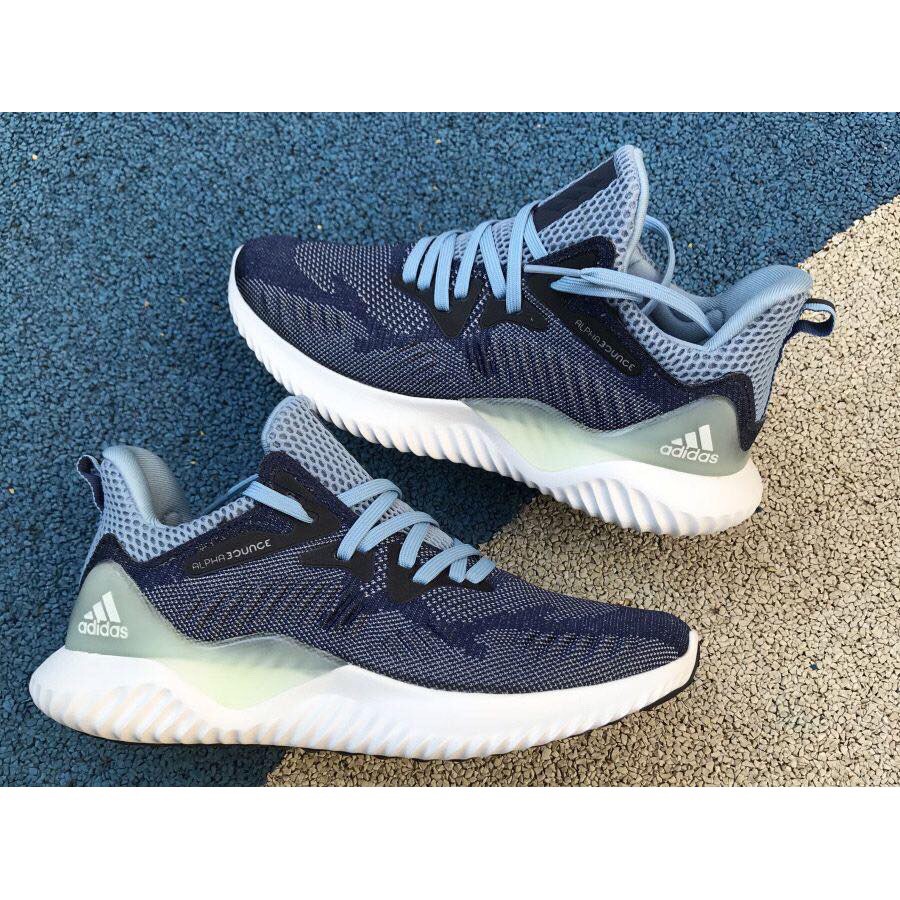 sale GIÀY Adidas Alpha MẦU XÁM XANH VIỀN TRẮNG 👟 [ HOT HIT ]