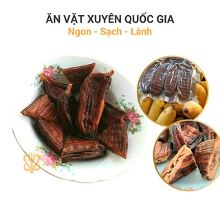 200g Chuối sấy nguyên trái thơm ngon, mềm dẻo, dai nhẹ | Món ăn vặt ngon, sạch