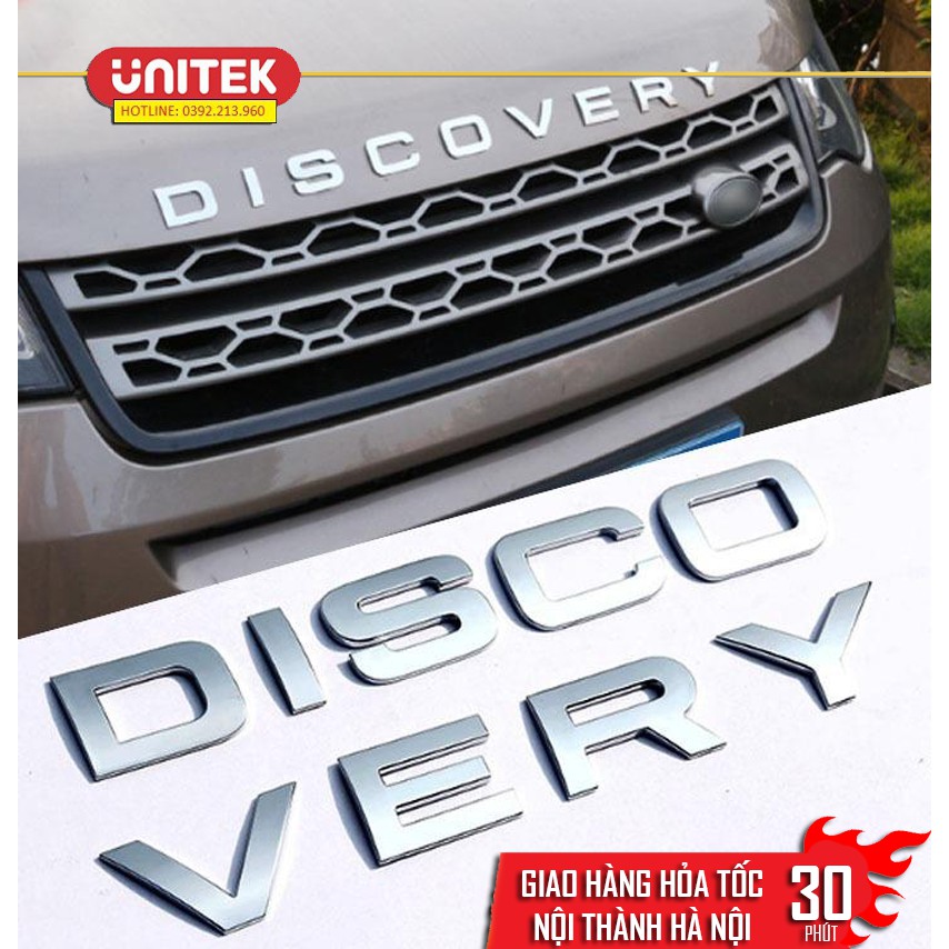 Decal Tem Chữ Discovery 3D Gold Dán Trang Trí Ô Tô