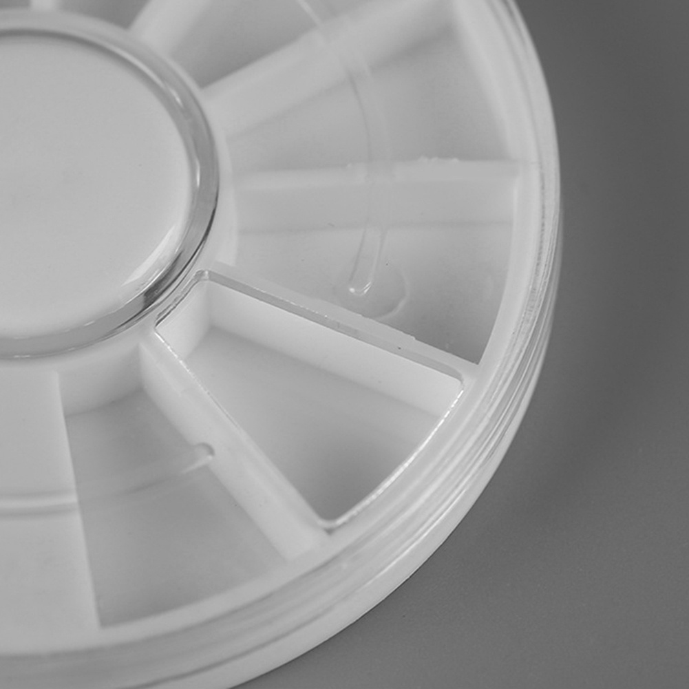 Hộp Đựng Phụ Kiện Trang Trí Móng Nghệ Thuật 12 Ngăn Hình Tròn Rỗng Ốp