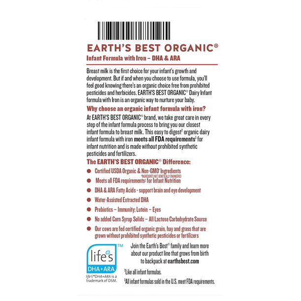 Sữa Bột Earth’s Best Organic Dairy 595g