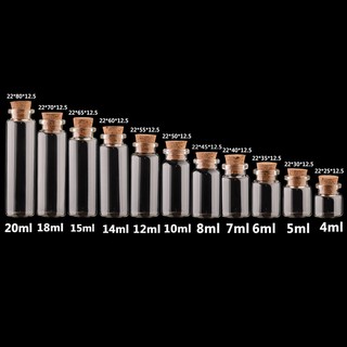 Trang trí nội thất Chai chúc Bình thủy tinh nhỏ Mason Jar Tin nhắn Lọ Nút chai Nút chai Chai thủy tinh nhỏ DIY
