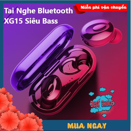 SIÊU HAY - Tai Nghe Không Dây Mini TWS-XG15 Âm Bass Siêu Hay Nghe Nhạc EDM Siêu Đã
