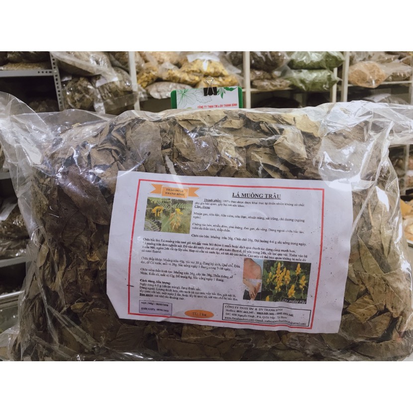 Lá Muồng Trâu Khô 1Kg Loại Đặc Biệt Hàng Cty - Đông Y Thanh Bình