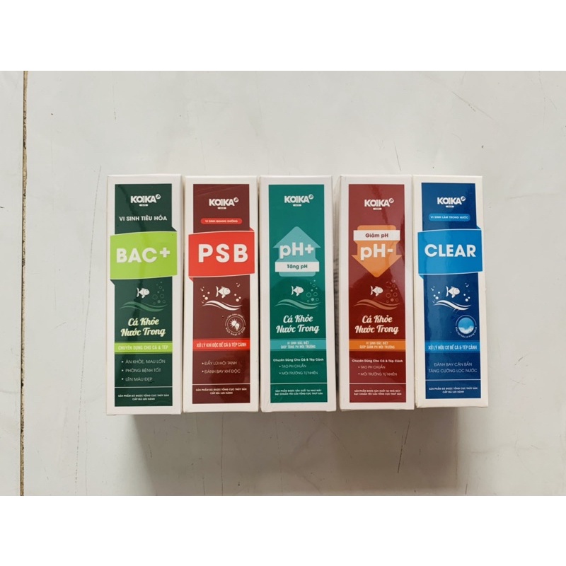 Vi sinh tiêu hoá Koika BAC+ PSB pH+ pH- CLEAR 100ml