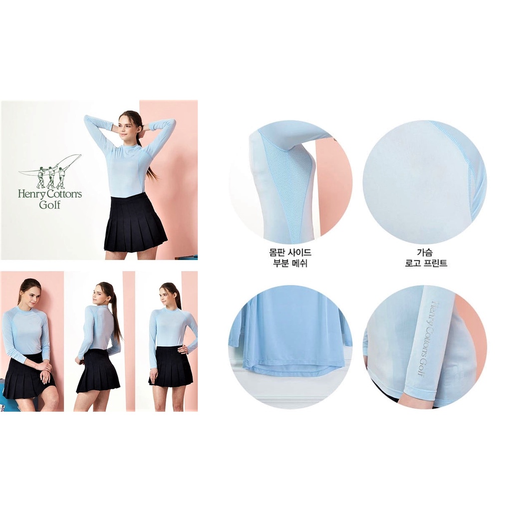 Set 2 áo golf chống nắng Henry Cotton xuất Hàn dành cho nữ. Hàng chính hãng