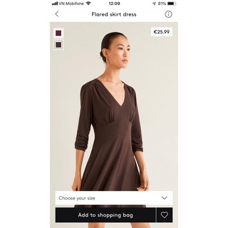 Đầm thun xoài cổ tim dài tay - 2093