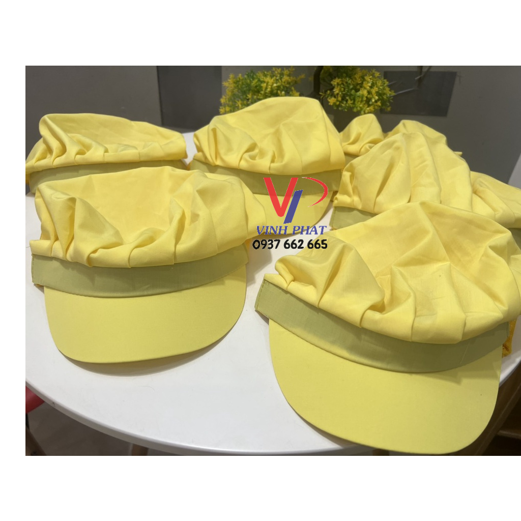 Nón Vải Lưới Trùm Tóc Công Nhân Sản Xuất Màu Vàng - Mũ Lưới Ngắn Bảo Hộ Tóc Vàng Mẫu Đẹp - Hình Thật