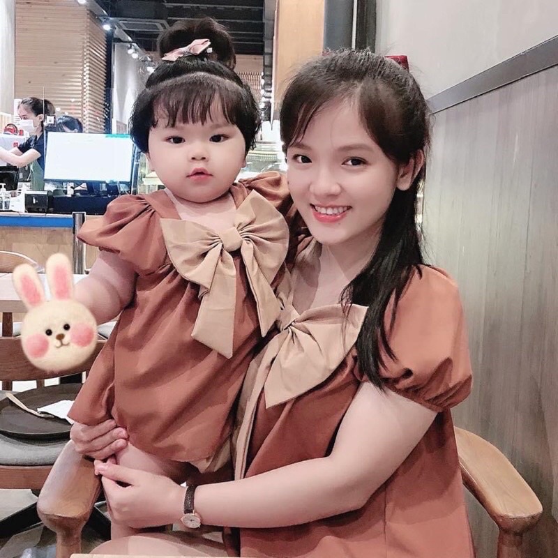 SET MẸ BÉ NƠ KEM SIÊU TÂY|ĐỒ ĐÔI MẸ VÀ BÉ