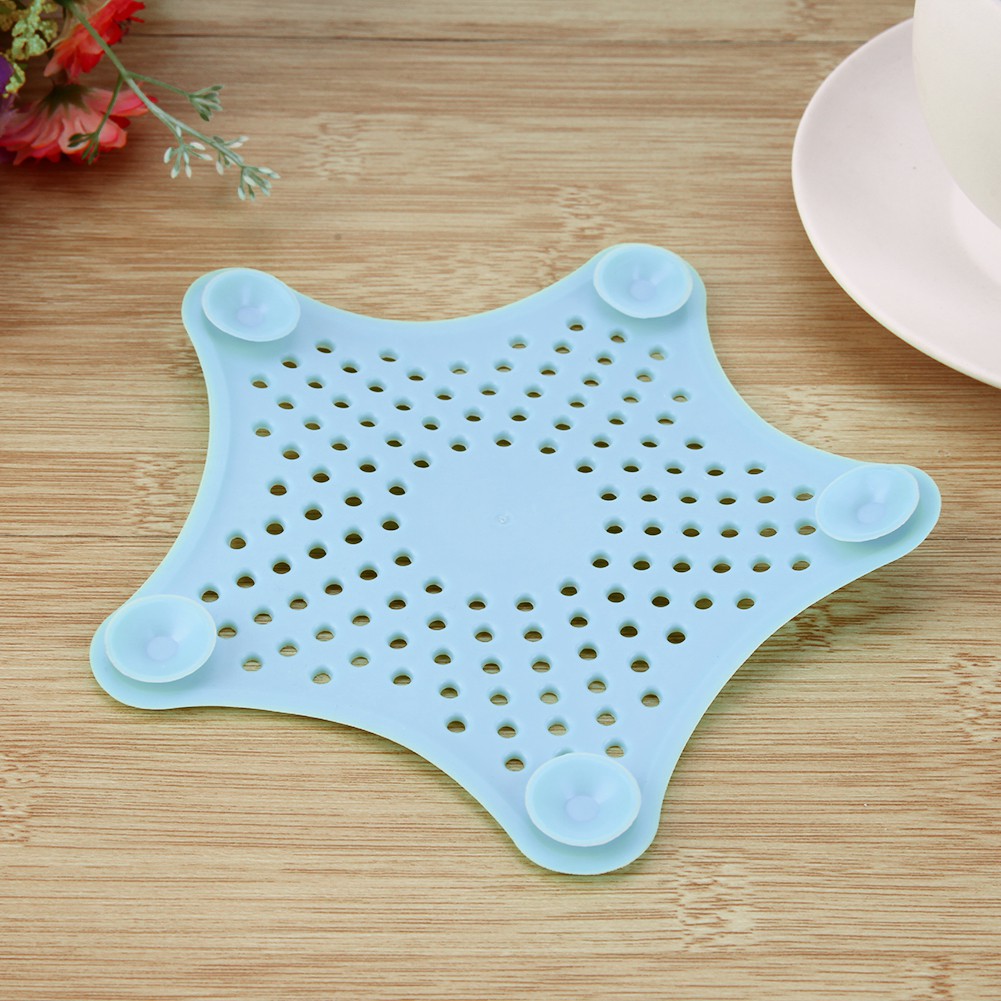 Miếng silicon hình ngôi sao 5 cánh dùng chặn nắp cống chống nghẹt