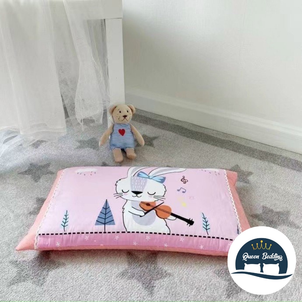 Gối Trẻ Em Cotton Cho Bé 1 - 6 Tuổi Mềm Mại Thấm Hút Mồ Hôi Ruột Bông Kháng Khuẩn Đàn Hồi Tốt 30x50