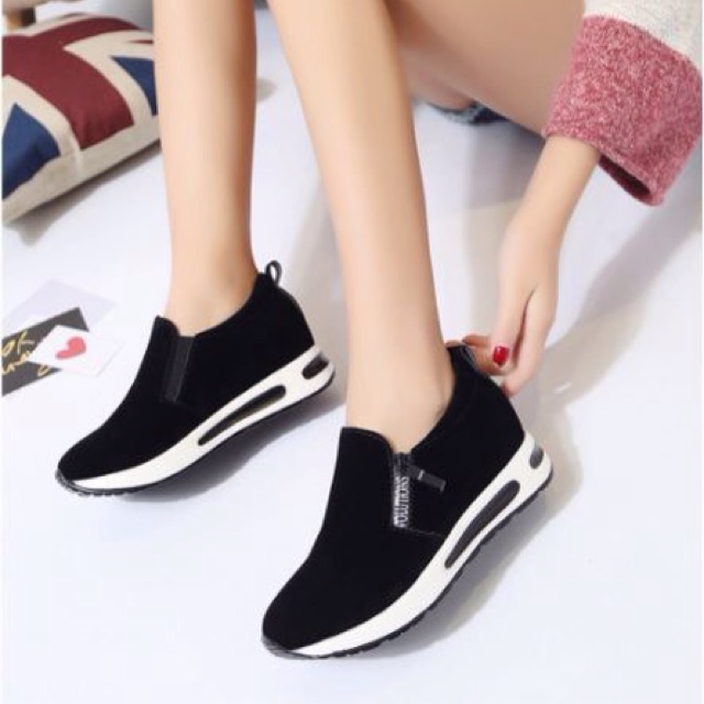 Giày độn đế + giày cao gót nơ