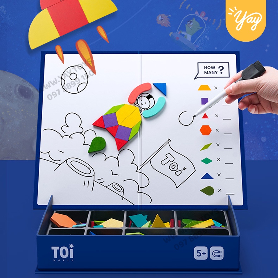 [5 MẪU ] Trò Chơi Colorful Tangram - MIDEER & TOI