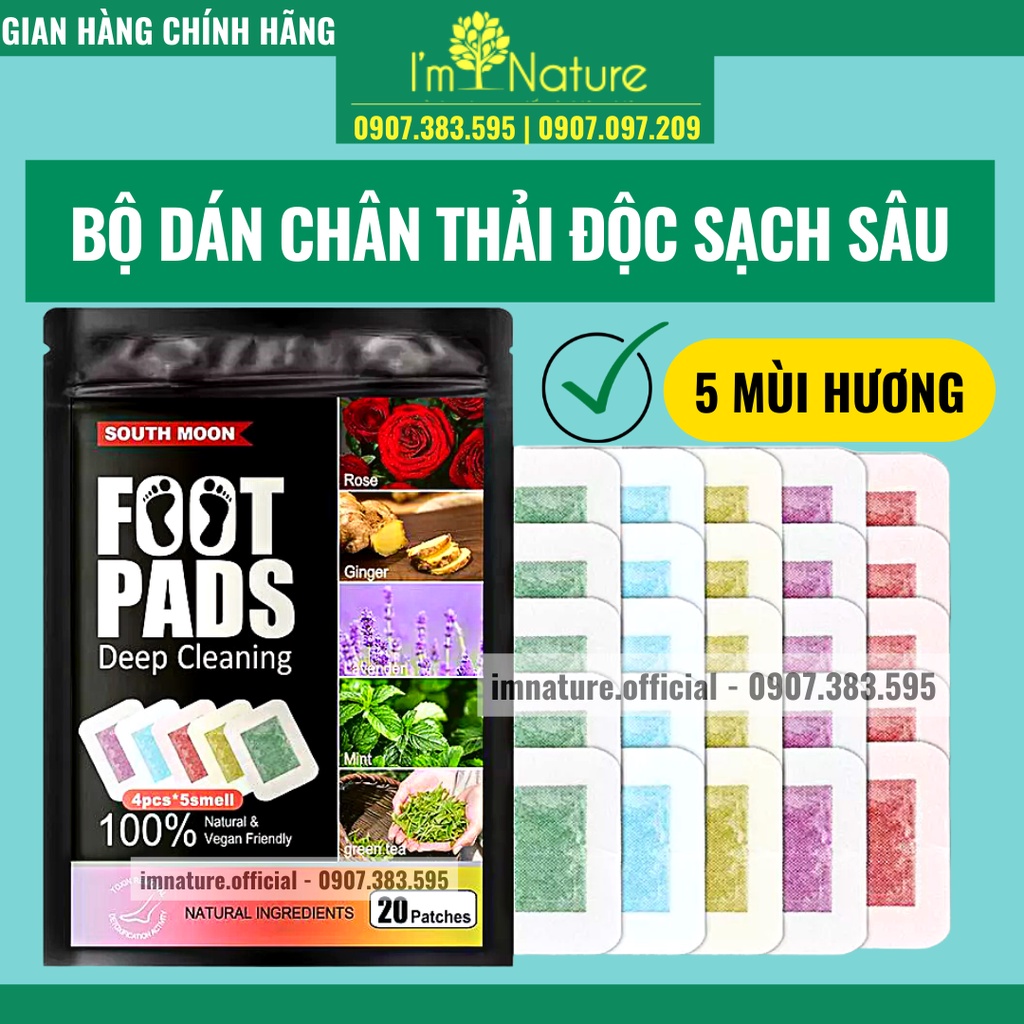 10 Miếng Dán Chân Thải Độc Tố Sạch Sâu Foot Pads South Moon Deep Cleaning - Đủ Mùi Hương