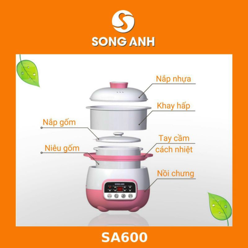 Nồi hầm chưng cách thủy Song Anh