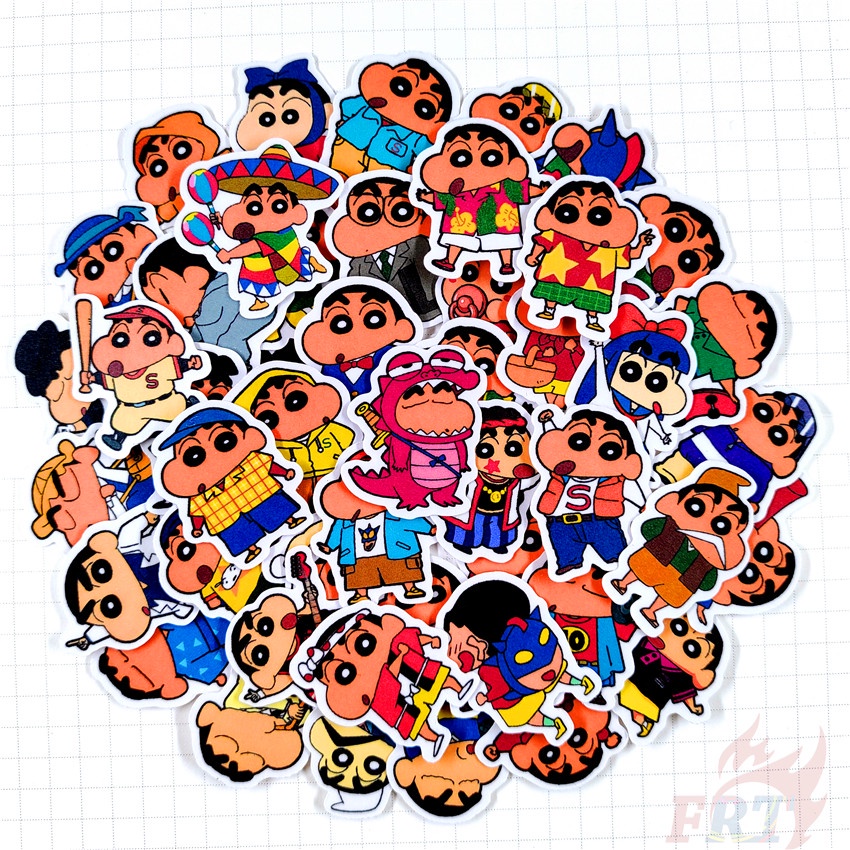 ★★★ Sticker Dán Trang Trí Nhật Ký Hình Cậu Bé Bút Chì Shin-chan Q-8 ★★★ Bộ 50 Miếng Dán Trang Trí Album Thời Trang DIY Kích Thước 2~3cm