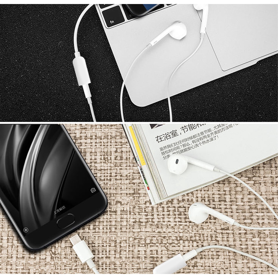 Cáp chuyển đổi cổng cắm Type-C sang giắc cắm tai nghe 3.5mm cho Android Xiaomi Huawei OPPO