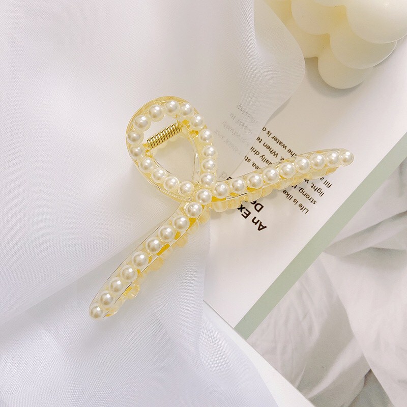Kẹp Tóc Đính Ngọc Nhân Tạo Thanh Lịch Phong Cách Hàn Quốc DAHABOO KT09