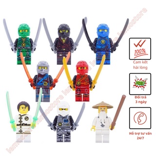 Đồ chơi lắp ráp ninjago minifigures giá rẻ JR ninja gồm 8 nhân vật
