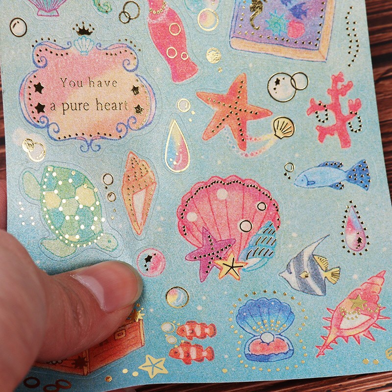 Sticker cổ tích nhũ kim dễ thương (SN03)