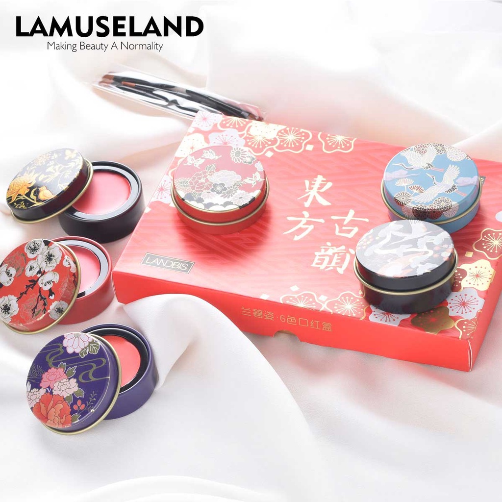 Set 6 hũ son môi tròn 140g LAMUSELAND phong cách Trung Hoa độc đáo | BigBuy360 - bigbuy360.vn