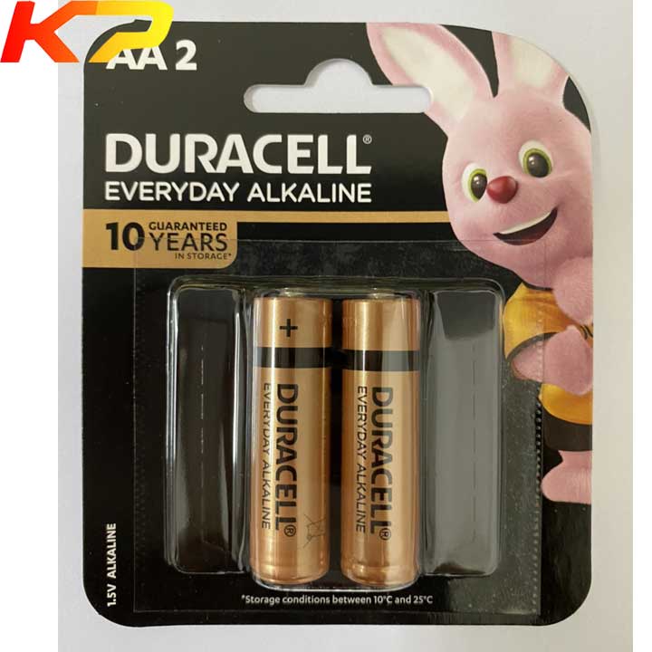 2 Vỉ Pin AA Alkaline 1.5v Duracell MN1500 LR6 _ Vỉ 2 viên