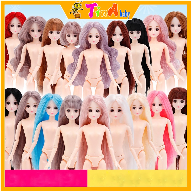 Búp bê barbie BJD mô hình búp bê 30cm 3D có khớp đồ chơi cho bé gái cao cấp E879