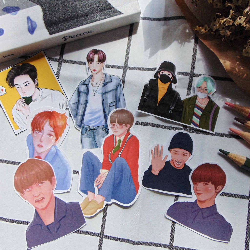 [STICKER MÌNH VẼ] Nhãn dán BTS meme | Sticker BTS meme