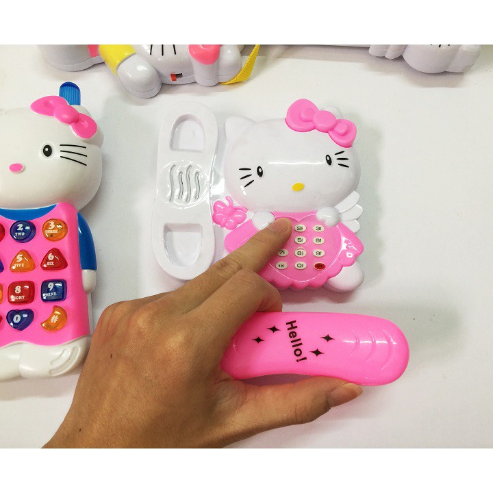 hàng giá rẻ [RẺ VÔ ĐỊCH] BỘ ĐỒ CHƠI COMBO 3 ĐÀN HELLO KITTY CHẠY PIN PHÁT NHẠC DH