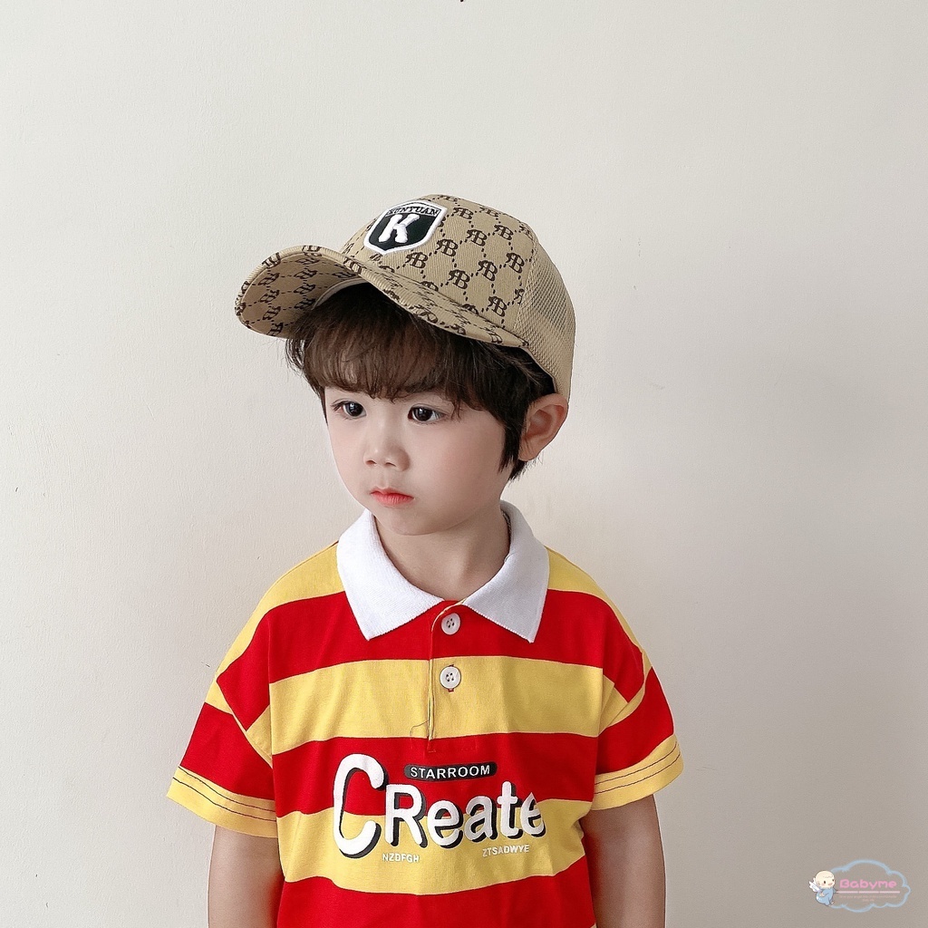 Nón Lưỡi Trai Phối Lưới In Chữ Thời Trang Cho Bé Trai Và Gái