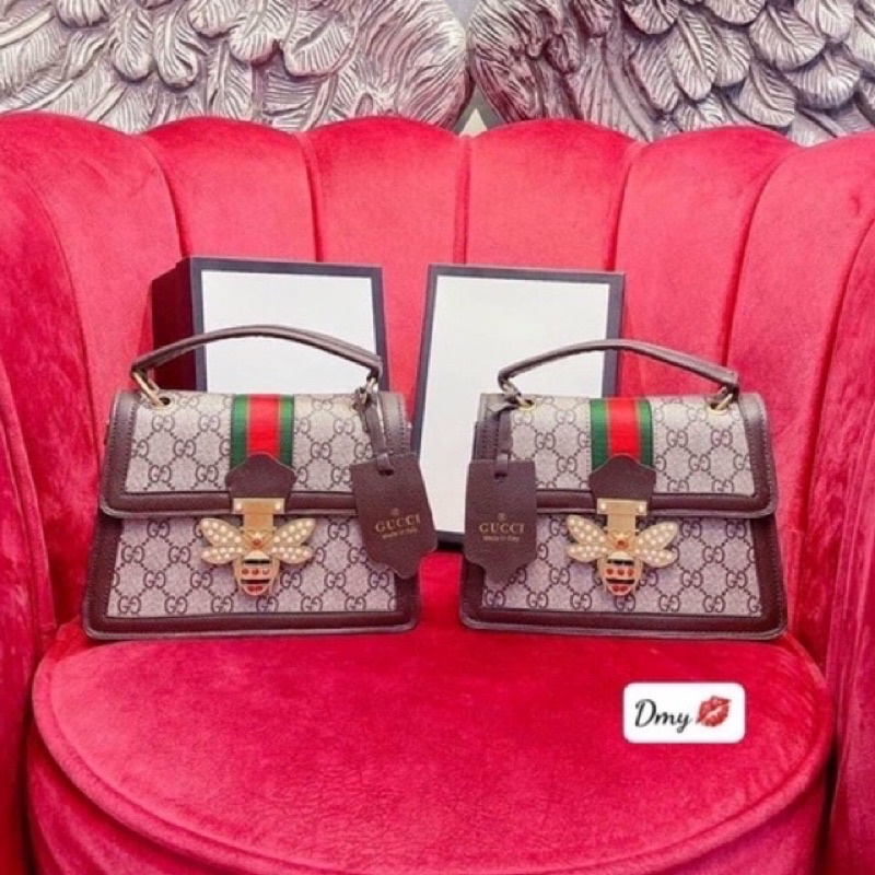 Túi xách nữ  𝑭𝑹𝑬𝑬𝑺𝑯𝑰𝑷  Túi đeo chéo Gucci sách tay có 2 ngăn đựng tiền,điện thoại (nữ tính,sang trọng) MST008