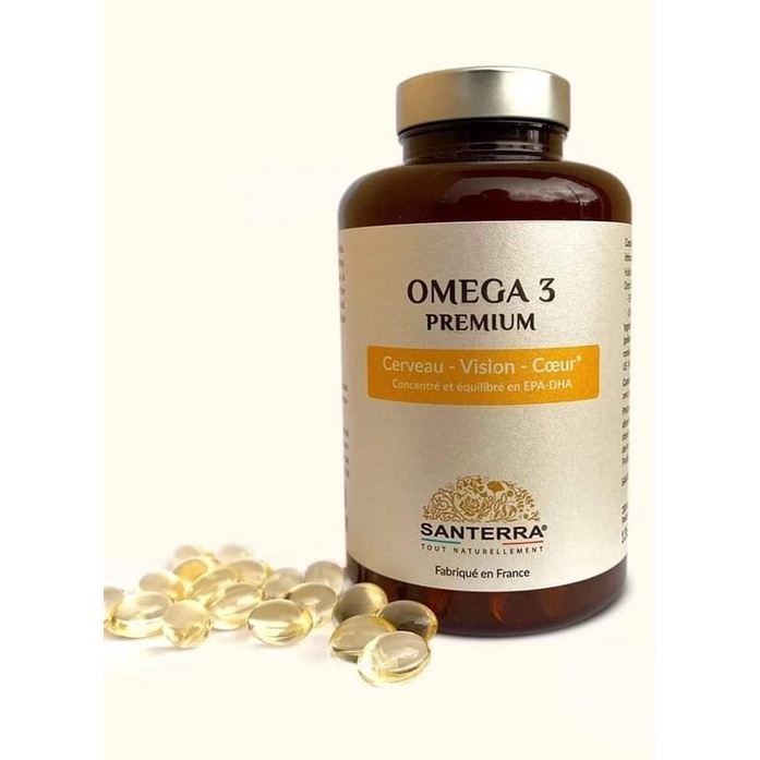 Viên Uống Omega 3 Premium SANTERRA Pháp  Hộp 200 Viên