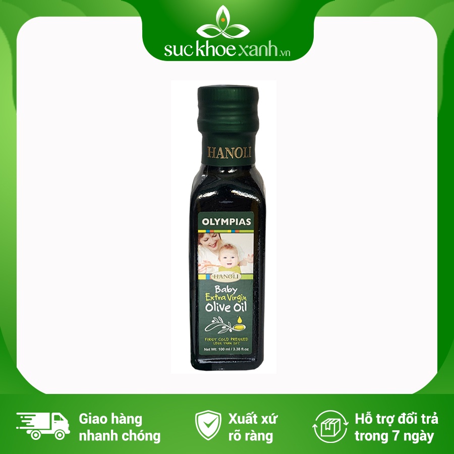 Dầu Oliu siêu nguyên chất Olympias dành cho bé - Chai 100ml - Hàng chính hãng