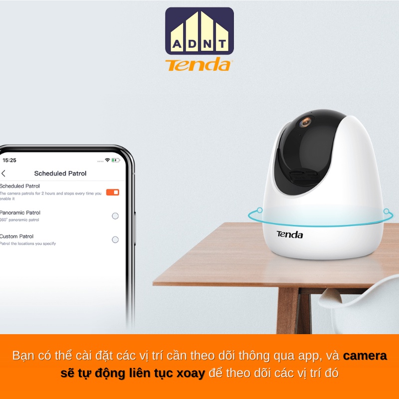 Camera wifi full HD 1080P xoay 360° CP3 2MB Tenda chính hãng | BigBuy360 - bigbuy360.vn
