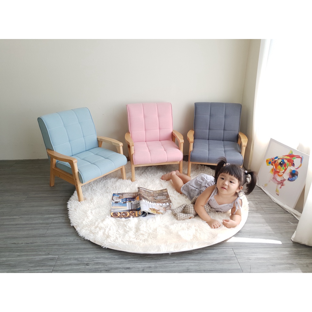 Ghế sofa tay gỗ trẻ em BNS 8010-1P