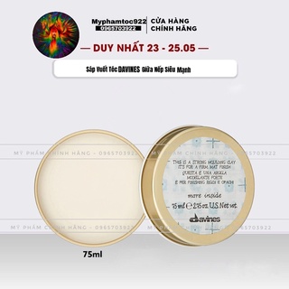 Sáp vuốt tóc giữ nếp siêu mạnh davines strong moulding clay 75ml - davines chính hãng