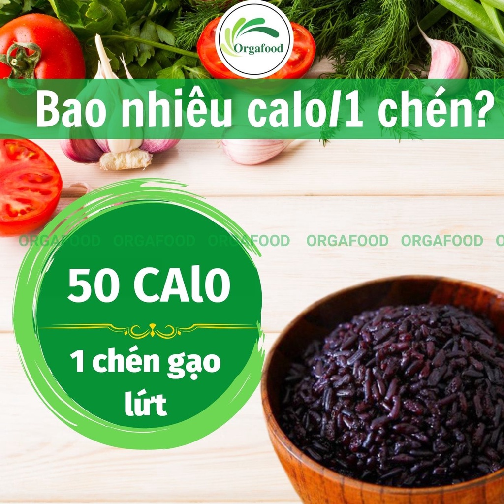 Gạo lứt đen dẻo Điện Biên hữu cơ, gạo lức đen (tím than) Orgafood 1Kg EAT CLEAN healthy giảm cân cho người ăn kiêng