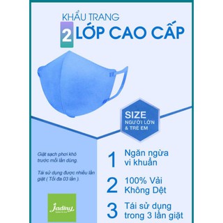 Khẩu trang 2 lớp cho các bé yêu từ 1 tuổi tới 6 tuổi