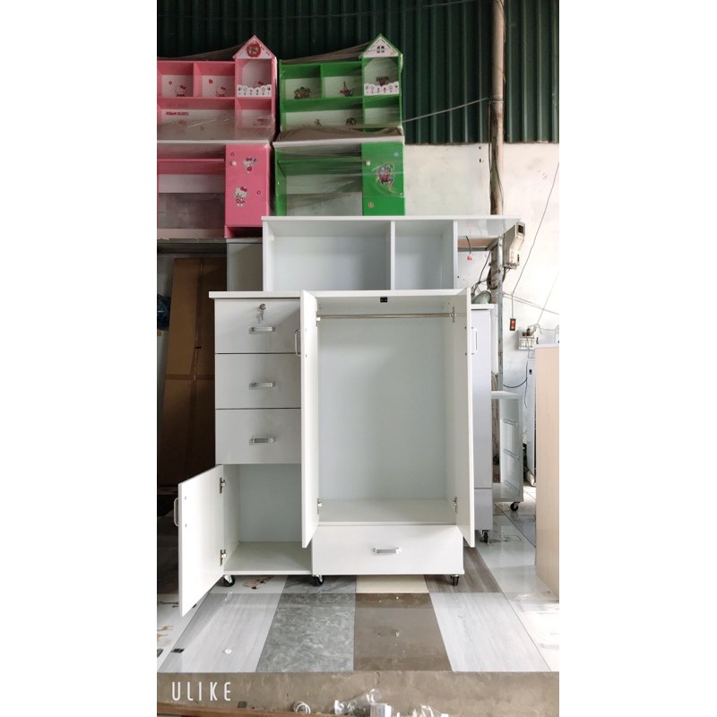 Tủ nhựa trẻ em màu trắng siêu đẹp cho các bé đây ạ