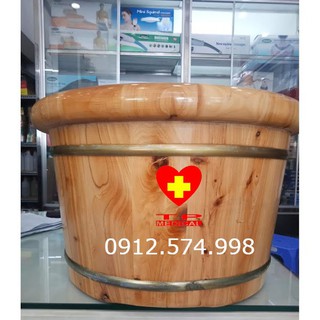 Chậu ngâm chân bằng gỗ dùng để ngâm thảo dược, nước ấm,thuốc bắc (Hàng Đẹp)