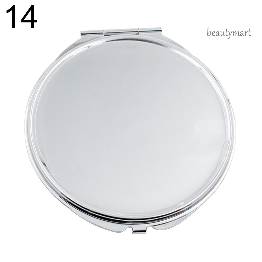 [Hàng mới về] Gương trang điểm có thể gấp gọn đầu dáng tròn/vuông/trái tim/mèo có thể mang đi