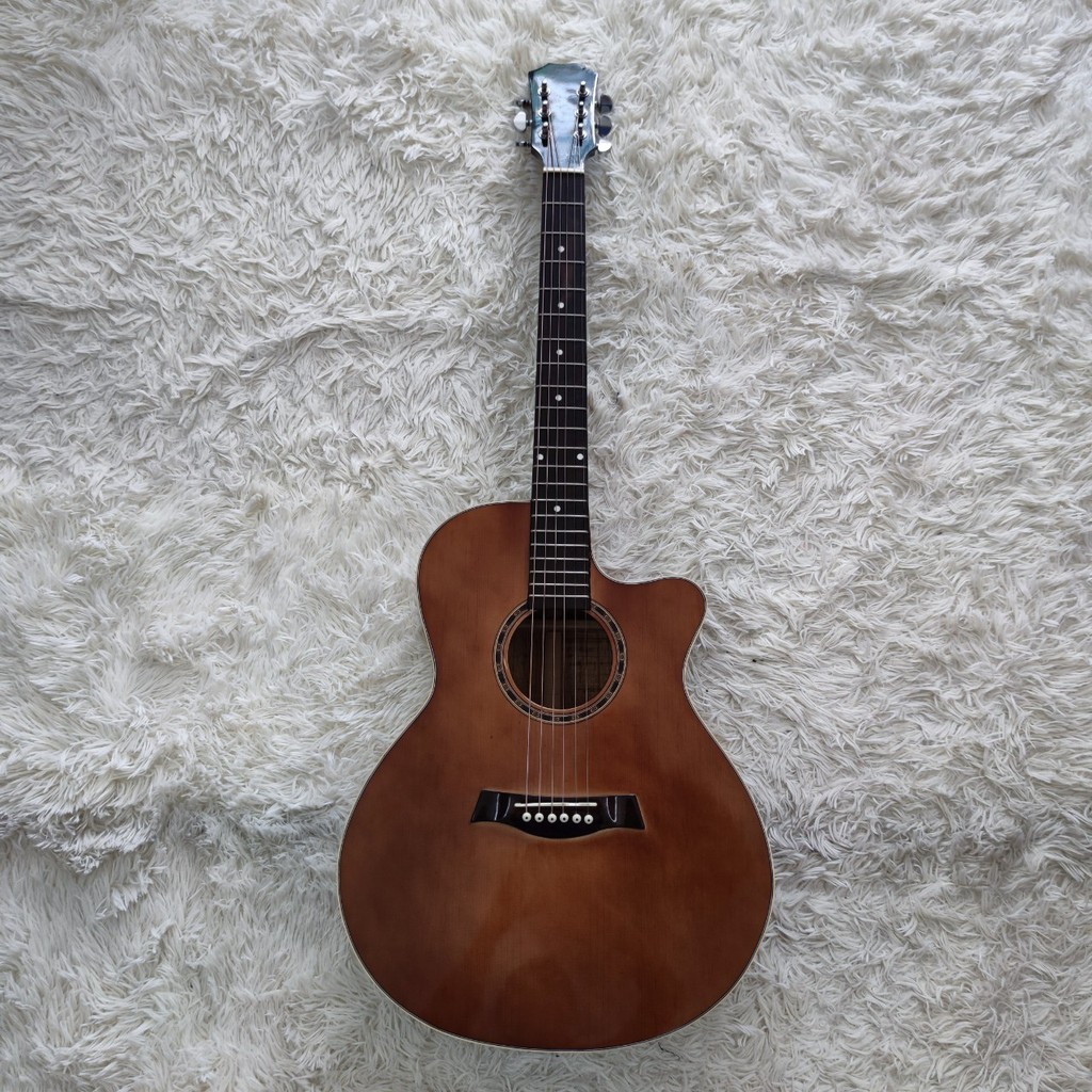 Đàn Acoustic Guitar DL-AT68 gỗ Thông-Hồng Đào có ty full phụ kiện.