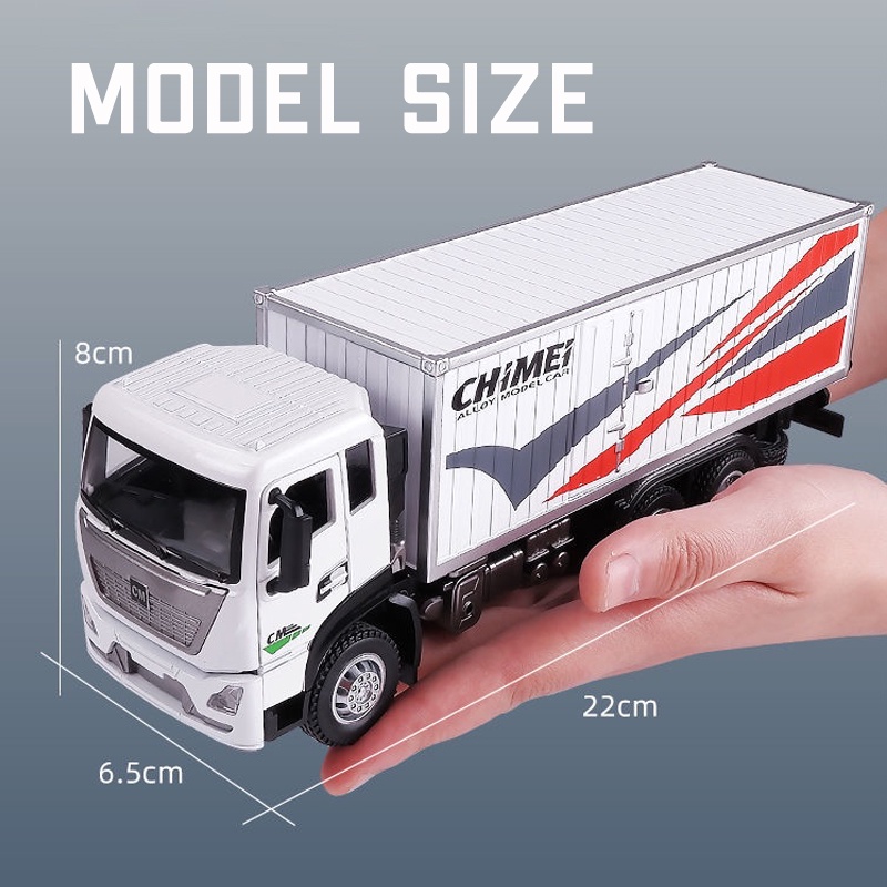 Mô Hình Xe Container Bằng Hợp Kim Tỉ Lệ 1: 32 Có Đèn Và Nhạc Dành Cho Bé Trai